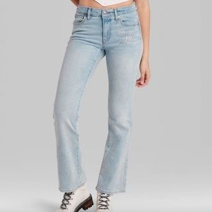NWT Low-Rise Bootcut Jeans w/ Crystal Butterfly